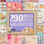 Paquete Mega de Diseños SVG Cortados con Láser para Niños - 290 Creaciones 3D, Tarjetas y Rompecabezas