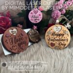 Etiquetas e Imanes de Afirmación para San Valentín - Archivos Vectoriales para Corte Láser, 2 Tamaños