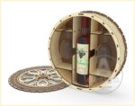 Archivo SVG de corte láser para caja de vino y soporte de botellas - diseño en madera contrachapada