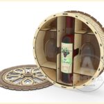 Archivo SVG de corte láser para caja de vino y soporte de botellas - diseño en madera contrachapada