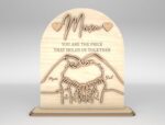 Letrero SVG personalizado para el Día de la Madre - Regalo único para mamá, archivos láser Glowforge - Imagen 2