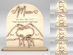 Letrero SVG personalizado para el Día de la Madre - Regalo único para mamá, archivos láser Glowforge