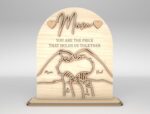 Letrero SVG personalizado para el Día de la Madre - Regalo único para mamá, archivos láser Glowforge - Imagen 5