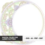 Espejo de Luna Multicapa para Corte Láser - Mandala Decorativo SVG para Pared y Hogar - Imagen 7