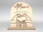 Letrero SVG personalizado para el Día de la Madre - Regalo único para mamá, archivos láser Glowforge - Imagen 4