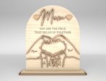 Letrero SVG personalizado para el Día de la Madre - Regalo único para mamá, archivos láser Glowforge - Imagen 3