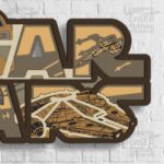 Archivos SVG de corte láser Star Wars para Cricut y Glowforge - Halcón Milenario y naves espaciales - Imagen 4