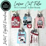 Archivo SVG para portatarjetas de regalo de San Valentín - Diseño láser para Glowforge