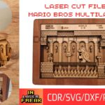 Escenario Multicapa Mario Bowser - Archivo Corte Láser SVG, DXF, AI, CDR y PDF para Decoración 10 Capas