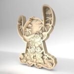 Escena Alienígena 3D Multicapa SVG para Glowforge - Arte de Playa Lindo de 10 Capas - Imagen 3