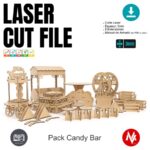 Pack de vectores para corte láser de candy bar - Archivos DXF, SVG, CDR y PDF para madera y MDF