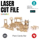 Pack de vectores para corte láser de candy bar - Archivos DXF, SVG, CDR y PDF para madera y MDF - Imagen 2