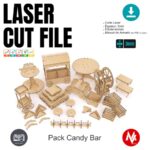 Pack de vectores para corte láser de candy bar - Archivos DXF, SVG, CDR y PDF para madera y MDF - Imagen 4