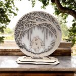 Soporte de columpios para San Valentín - Archivo digital láser SVG, CDR, DXF, AI, PDF para personalizar - Imagen 2