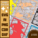 Héroe de Criatura de Anime V2 - Diseño en Capas para Corte Láser Cartoons - Imagen 2