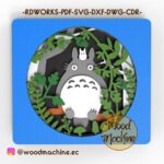Plantilla Totoro para Corte Láser - Formatos RdWorks, Cdr, Dwg, Dxf, Pdf, Svg
