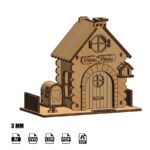 Archivo digital de Corte Láser - Diseño Casa del Ratón Pérez para Decoración y Manualidades