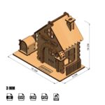 Archivo digital de Corte Láser - Diseño Casa del Ratón Pérez para Decoración y Manualidades - Imagen 2