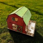 Casa de muñecas de granja: patrón cortado con láser para barnices y decoración infantil - Imagen 4
