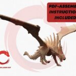 Rompecabezas 3D de Dragón para Cortar con Láser - Archivos SVG, DXF y PDF para Glowforge y CNC