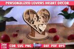 Decoración de Corazón Personalizada para Parejas - Boda y San Valentín, Corte Láser Multicapa - Imagen 4