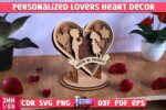Decoración de Corazón Personalizada para Parejas - Boda y San Valentín, Corte Láser Multicapa - Imagen 6
