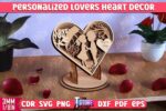 Decoración de Corazón Personalizada para Parejas - Boda y San Valentín, Corte Láser Multicapa - Imagen 10