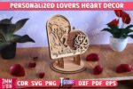 Decoración de Corazón Personalizada para Parejas - Boda y San Valentín, Corte Láser Multicapa - Imagen 9