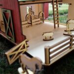 Casa de muñecas de granja: patrón cortado con láser para barnices y decoración infantil - Imagen 5