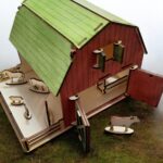 Casa de muñecas de granja: patrón cortado con láser para barnices y decoración infantil - Imagen 2