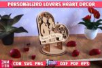 Decoración de Corazón Personalizada para Parejas - Boda y San Valentín, Corte Láser Multicapa - Imagen 3