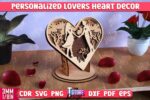 Decoración de Corazón Personalizada para Parejas - Boda y San Valentín, Corte Láser Multicapa - Imagen 8