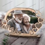 Marcos de fotos de corazón para San Valentín - Plantillas SVG y DXF para corte láser Glowforge - Imagen 5