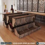 Caja de madera para vino personalizada con corte láser - Regalo elegante y soporte para botellas - Imagen 3