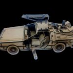 Archivos SVG y PDF para corte láser del DeLorean de Regreso al Futuro
