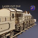 Locomotora de Madera 3D para Corte Láser - Archivos DXF, SVG, AI y CDR para Tren de Vapor - Imagen 4