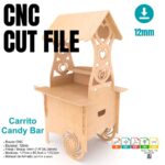 Carrito Candy Bar CNC - Archivo SVG y DXF para Pasteles, Baby Showers y Eventos DIY - Imagen 6