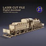 Locomotora de Madera 3D para Corte Láser - Archivos DXF, SVG, AI y CDR para Tren de Vapor - Imagen 3