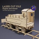 Locomotora de Madera 3D para Corte Láser - Archivos DXF, SVG, AI y CDR para Tren de Vapor - Imagen 9