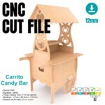 Carrito Candy Bar CNC - Archivo SVG y DXF para Pasteles, Baby Showers y Eventos DIY - Imagen 8