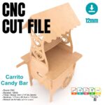 Carrito Candy Bar CNC - Archivo SVG y DXF para Pasteles, Baby Showers y Eventos DIY - Imagen 7