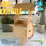 Carrito Candy Bar CNC - Archivo SVG y DXF para Pasteles, Baby Showers y Eventos DIY - Imagen 2