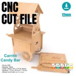 Carrito Candy Bar CNC - Archivo SVG y DXF para Pasteles, Baby Showers y Eventos DIY