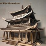 Kit de Pagoda de Madera 3D para Cortadora Láser - Modelos SVG-DXF-AI para Decoración del Hogar