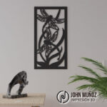 Dos siluetas etéreas flotan entre hojas, danzando en perfecta armonía.