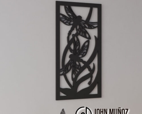 Dos siluetas etéreas flotan entre hojas, danzando en perfecta armonía.