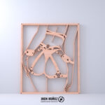 Pasión desatada-Cuadro decorativo-plantilla para corte laser - Imagen 4