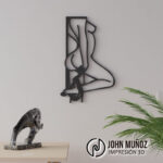 Chica Sexy-Diseño Erótico para Corte Láser – Silueta Femenina BDSM | Archivo Decorativo para Pared MDF - Imagen 3