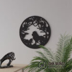 rey leon-cuadro decorativo-adorno para el hogar-plantilla CNC laser - Imagen 3