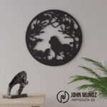 rey leon-cuadro decorativo-adorno para el hogar-plantilla CNC laser